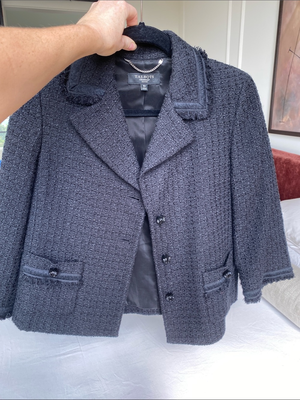 Cropped Tweed evening jacket